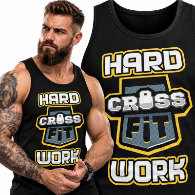 TANK TOP NA SIŁOWNIĘ  HARD WORK